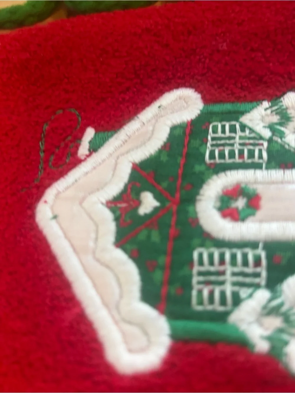Vintage Santa Kitchen Towels and Pot Holders - Red & Green Christmas Set